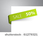 green paper tag   vector sale...
