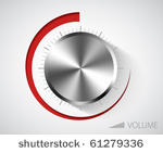 chrome volume knob with scale...