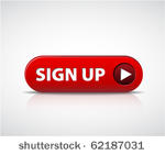 big red sign up now button with ...