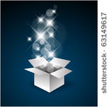 magic gift box with a big...
