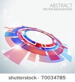 abstract background with 3d red ...