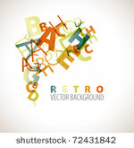 abstract background with retro...