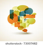 big speech bubble made from...