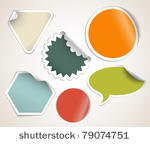 set of labels badges and...