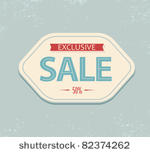 old retro vintage sale label  ...