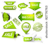 collection of vector green sale ...