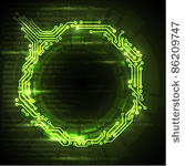 vector abstract green technical ...
