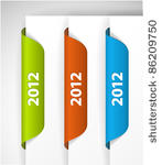 vector 2012 labels   stickers...