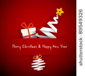 simple vector red christmas...