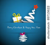 simple vector blue christmas...