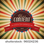 old vector round retro vintage...