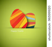 vector green paper card with...