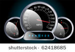 vector realistic car dashboard...