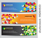 banners with colorful cubes
