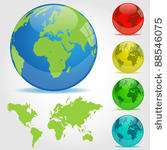 colorful earth globes...