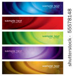 modern abstract banner set