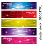 colorful modern banner set