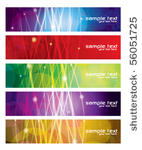 colorful modern banner set