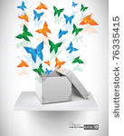 origami butterflies with...