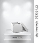 origami box on shelf. eps 10...