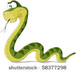 cartoon illustration of a green ...