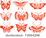 butterfly set illustration