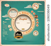 vintage web design. vector...