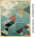 abstract retro geometric...