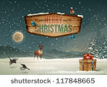 winter holidays landscape with...
