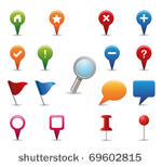 gps icon set.