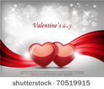 two hearts background.