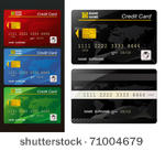 set of credit card.
