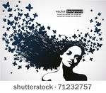woman with butterfly.