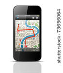 smartphone with navigation.