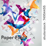 paper flight. origami birds....