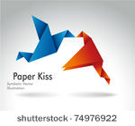 paper kiss  origami symbolic...