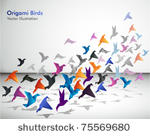 indoor flight  origami birds...