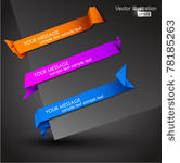 trendy colors origami tags with ...