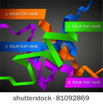 trendy colors origami ribbons....