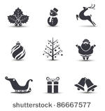 vector christmas icons.
