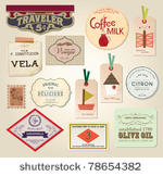 illustration retro label ...