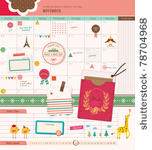 beautiful scrapbook elements  ...