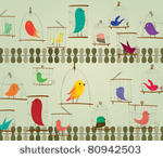 cute birds in the cage concept...