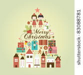 christmas tree greeting card in ...