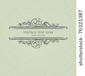 vintage frame with damask...