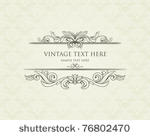 vintage frame with damask...