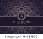 vintage frame on damask...
