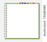 green notebook bookmark