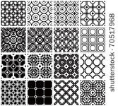 set of monochrome geometric...