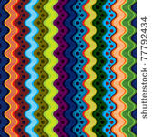 geometric wavy lined and dotted ...